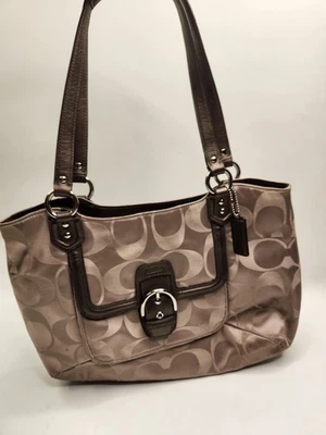 Coach Campbell Signature Belle Khaki Should Bag F25294 - Image 1 of 4