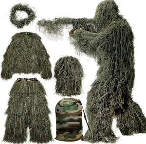 MOPHOTO 5 en 1 Traje Ghillie, Camuflaje 3D Caza Incluye Chaqueta Pequeña Juvenil - Imagen 1 de 5