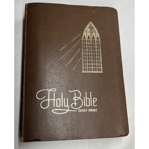Vintage Holy Bible Giant Print King James Version Red Letter Edition - Foto 1 di 13