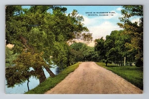Postal de recuerdo vintage de Wichita KS-Kansas, Riverside Park, c1947 - Imagen 1 de 2