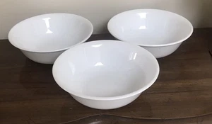 Corelle Corning Winter Frost White 6 ¼” Soup/Cereal Bowls Lot of 3 USA ~ EUC - Picture 1 of 5