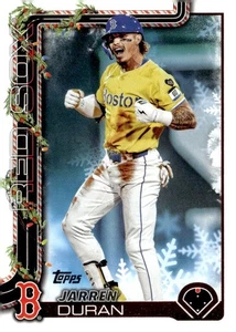 2025 Topps Holiday Base #H180 Jarren Duran Boston Red Sox - Imagen 1 de 2