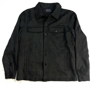 Chaqueta de poliéster de gamuza sintética negra nómada mediana para hombre cierre de botones súper suave - Imagen 1 de 10