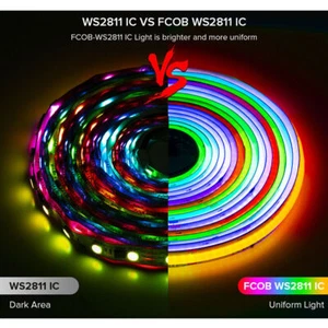 5m ws2811 IC ARGB Addressable COB LED Strip Light 720LED/m magic LED tape lamp - Picture 1 of 15