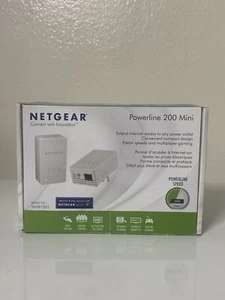 Netgear Powerline 200 Mini Extend Wifi Internet Access XAVB1301 NEW OPEN BOX - Picture 1 of 4