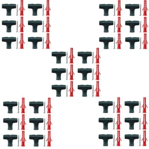 60 Chicken Wire T-Clip Kit Mounting Clips for Garden Wall Mesh Fencing Panel Fix - Picture 1 of 6
