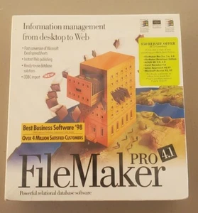 VINTAGE OLD NEW STOCK COMPUTER CD ROM FILE MAKER FileMaker 4.1 FOR Windows. - Picture 1 of 6