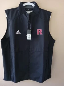 Chaleco Rutgers Caballeros Escarlata Adidas Negro Modo Juego Talla Grande (Y106) - Imagen 1 de 4