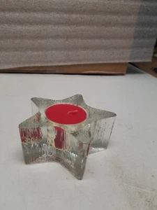 Avon Starbright Star Shaped Glass Candle Holder 1980 - Picture 1 of 10