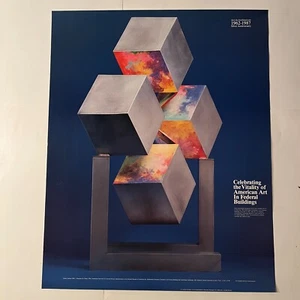 1987 GSA FEDERAL BLDG ART ARCHITECTURE poster - TLINGIT sculpture HUDSON - 24x30 - Picture 1 of 5