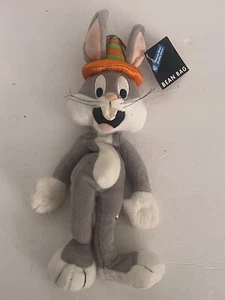 Warner Bros. Studio Store Looney Tunes Happy Birthday Bugs Bunny bean bag plush - Picture 1 of 5
