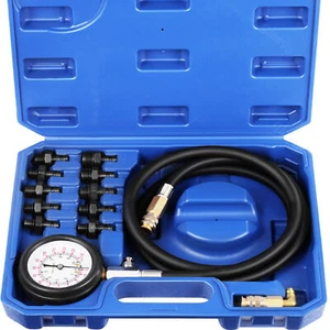 Comprobador de presión de aceite Comprobador de presión de aceite Probador de presión de aceite 0-10 bar Adaptadores Maletín - Imagen 1 de 12