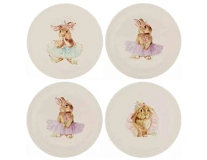 Easter Bunny Mini Tidbit Plates 4 3/8" - 3 Styles - Set of 4 - Picture 1 of 5
