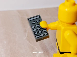 New LEGO Remote Control 1x2 Printed Tile Dark TV Universal Old School Remote - Picture 1 of 1