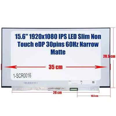 New Laptop Screen NV156FHM-N48 V8.4 M03151-JD2 M99950-005 5D11B07672 5D11B60448 - Image 1 of 4