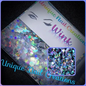 Limited Edition Glitter Mix~WINK~Nail Art/Body Glitter/festival/Slime - Picture 1 of 3