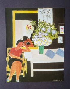 Henri Matisse "Reader Against a Black Background Mounted offset Litho Print 1990 - Picture 1 of 3