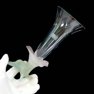 French Daum Crystal flower Vase Vintage Art Glass from JP Used - Picture 1 of 5