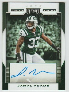 JAMAL ADAMS 2017 Playoff Rookie Signatures HAIL MARY Autograph #RS-JA SP RC AUTO