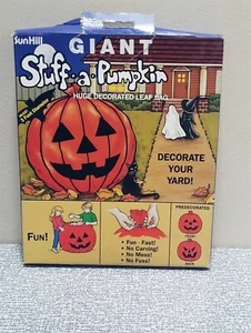 Vintage 1989 SunHill Halloween Giant Stuff A Pumpkin Leaf Bag - Bild 1 von 7