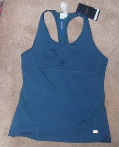 NUOVA ASICS Tech Performance Tank Shirt Donna Donna L Blu Verde Verde Nuova con etichette ED87 - Foto 1 di 3