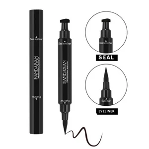 Eyeliner Timbro Doppia Estremità Nero Impermeabile Antisudore Lunga Durata - Foto 1 di 10