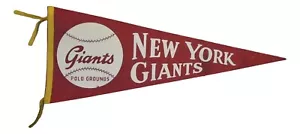 Vintage Authentic 1940s 1950s New York Giants 30" Pennant Polo Grounds Very Rare - Picture 1 of 4