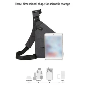(GREY LEFT)Shoulder Bag Chest Bag For Men / Women Travel Sling Bag Scientif DY9 - Picture 1 of 12