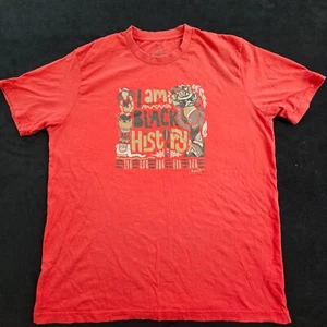 I am Black History Month Red Short Sleeve Cotton Blend T-Shirt Adult 2XL - Picture 1 of 7