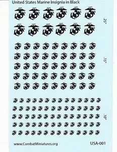 Calcomanías deslizantes de agua negra con logotipo marino de los Estados Unidos 1/300-1/600 - Imagen 1 de 2