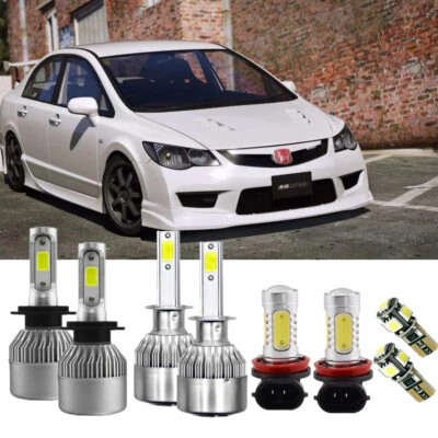 For Honda Civic Headlight FN Bulbs Led Fog Side Light 2006-2011 White Xenon Hid - Image 1 of 4