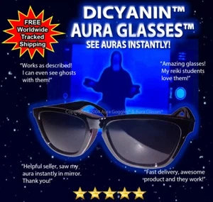 OFFICIAL DICYANIN AURA GLASSES hunting ghost paranormal orgone crystal psychic - Picture 1 of 9