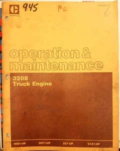 CATERPILLAR Betrieb Wartung Schmierung 3208 LKW Motor Fehlersuche - Bild 1 von 3