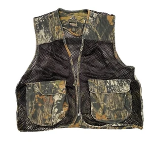 VTG Guide Series XL Camo Mesh Hunting Vest Zip Snap Pockets Tactical Shooting - Picture 1 of 9