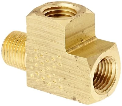 PWO Brass Pipe Street Tee Fitting 1/8 NPT Air Water Fuel