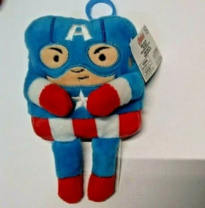 Marvel Avengers Captain America Clip On Square Plush, 6" Keychain Fig Free Shpg! - Picture 1 of 4