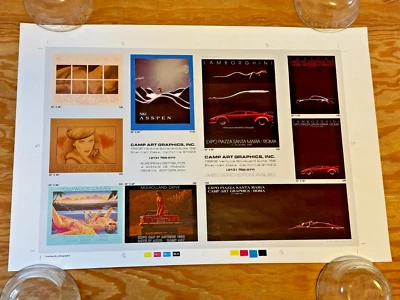 1982 CAMP ART GRAPHICS Lamborghini Ski Expo Gallery Advertising Catalog Poster - Image 1 of 4