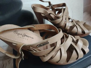 Pepe Jeans London Pumps High Heels Gr. 39. Leder - Bild 1 von 5