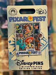 Disney Pixar Fest 2024 Logo Pin Woody Edna Sully Dante Jessie Inside Out New - Picture 1 of 3