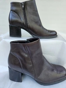 Botines White Mountain Fairchild de cuero marrón con cremallera para mujer talla 8 - Imagen 1 de 10