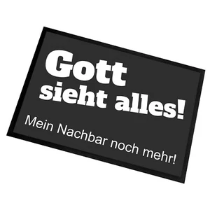 Fußmatte mit Spruch | Gott sieht alles! | 60x40cm | Schmutzfang Türmatte - Bild 1 von 5