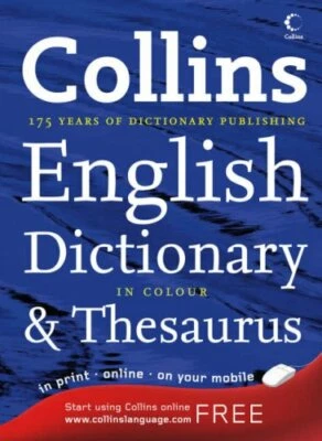 Collins Dictionary and Thesaurus: Two Books in One (Di... by No author. Hardback - Image 1 of 2