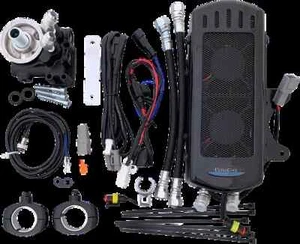 UC Frame Tube Mount Engine Oil Cooler Kit Black Indian Chief Bobber 15-23 - Picture 1 of 5