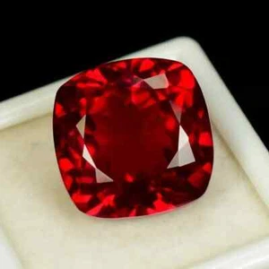 EGL Certified 19.80 Ct Natural Cushion Flawless Burmese Red Ruby Loose Gemstone - Picture 1 of 5