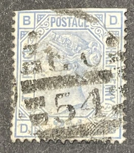 Great Britain #68 Used; LHM; Plate #19; Straight Edge; All Perfs Intact CV $48 - Picture 1 of 2