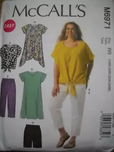 Túnica Prenda para el torso Pantalones Cortos Para Mujer Talla 18w-24w McCall 6971 Patrón de Costura - Imagen 1 de 2