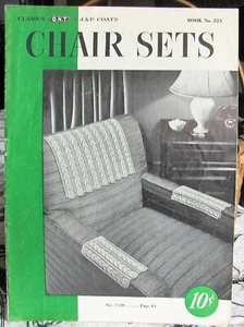 Vintage 1940er Mäntel Clarks STUHLSETS Häkeln & Stricken Muster Buch 223 Wohndeko - Bild 1 von 5