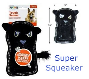 Outward Hound Invincibles Durable Mini Black Panther Sm Dog Toy - Super Squeaker - Picture 1 of 3