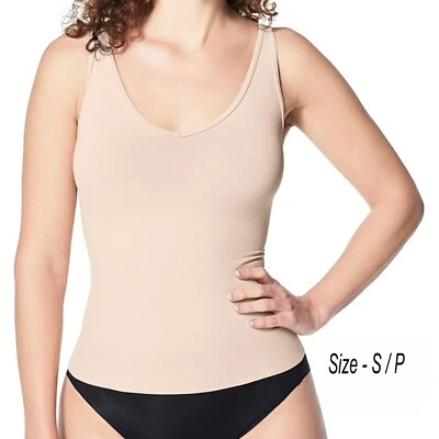 SPANX 10039R Women's Seamless Power Tank Shapewear Adj Straps Soft Nude Sz Small - Image 1 of 3