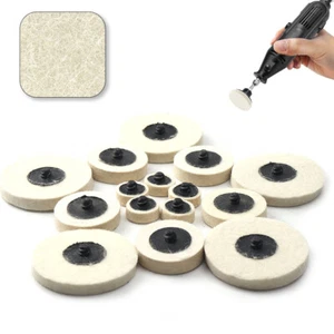 2/5/10Pcs Roloc Wool Felt Polishing Wheel Polisher Buffing Pad 1-3" Holder Disc - Picture 1 of 16